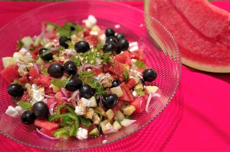 Ensalada griega con sandía