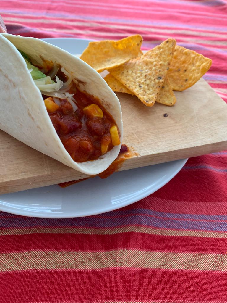 Tacos de chili sin carne ( vegetarianos )