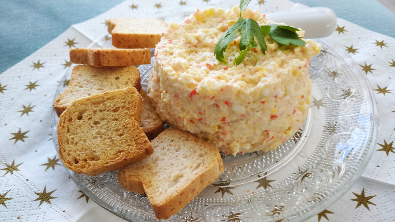 Paté de surimi y huevos duros